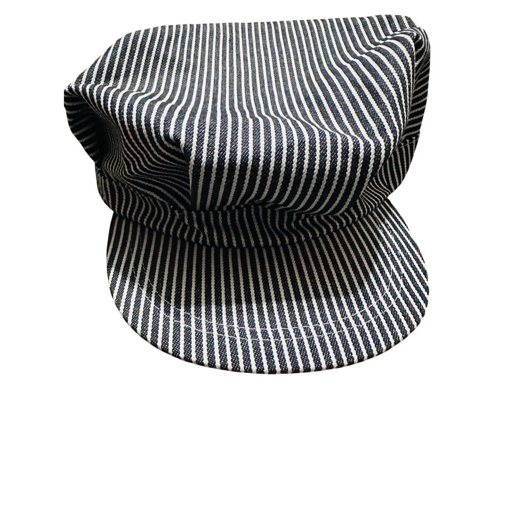 Kids Train Engineer Conductor Cap Hat Striped Blue‎ White